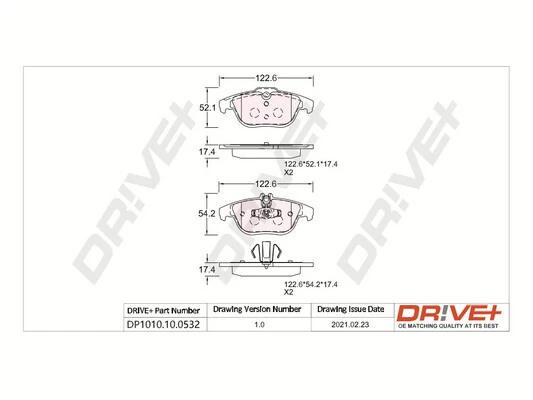 Brake Pad Set, disc brake DP1010.10.0532