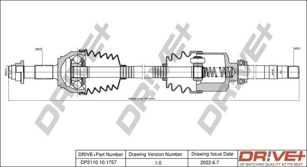 Drive Shaft DP2110.10.1757