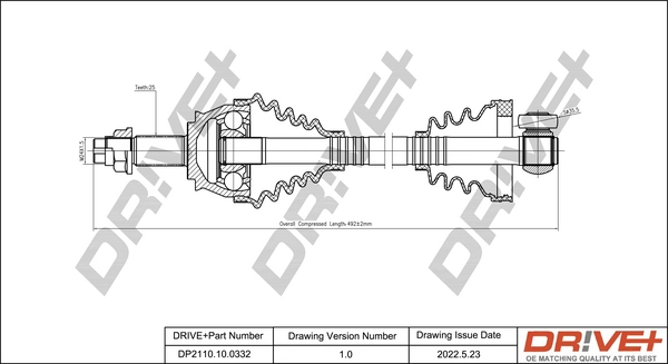 Drive Shaft DP2110.10.0332