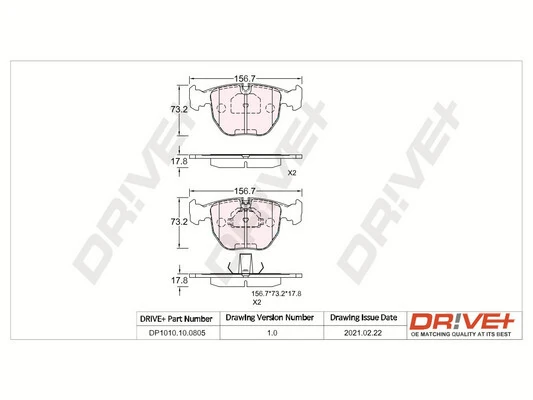 Brake Pad Set, disc brake DP1010.10.0805