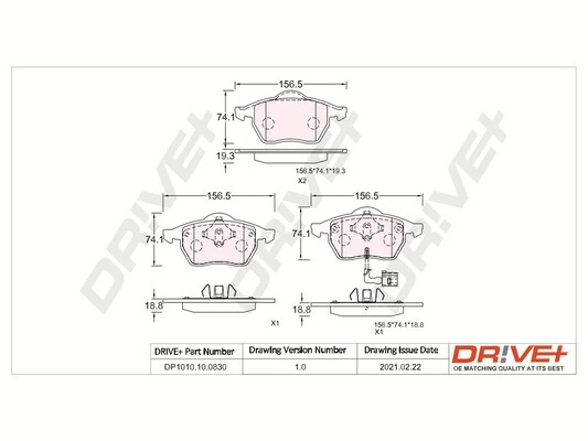 Brake Pad Set, disc brake DP1010.10.0830