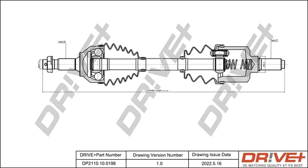 Drive Shaft DP2110.10.0198