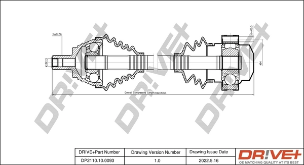 Drive Shaft DP2110.10.0093