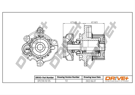 Water Pump, engine cooling DP2310.10.135