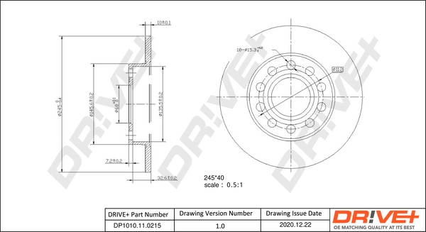 Brake Disc DP1010.11.0215