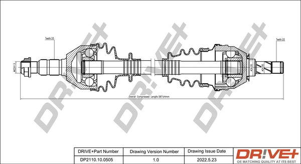 Drive Shaft DP2110.10.0505