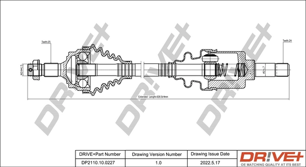 Drive Shaft DP2110.10.0227