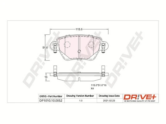 Brake Pad Set, disc brake DP1010.10.0852