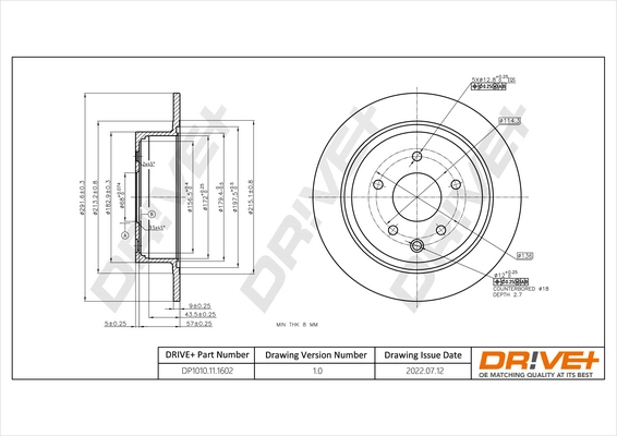 Brake Disc DP1010.11.1602