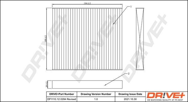 Filter, cabin air DP1110.12.0284