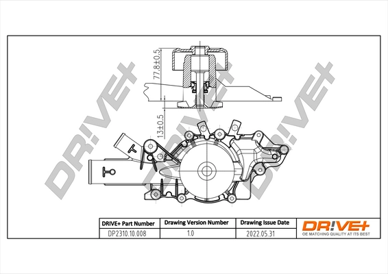 Water Pump, engine cooling DP2310.10.008