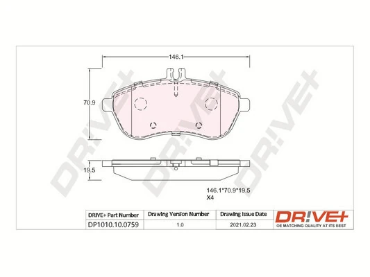Brake Pad Set, disc brake DP1010.10.0759