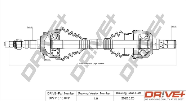 Drive Shaft DP2110.10.0491
