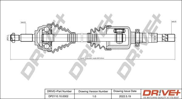 Drive Shaft DP2110.10.0302