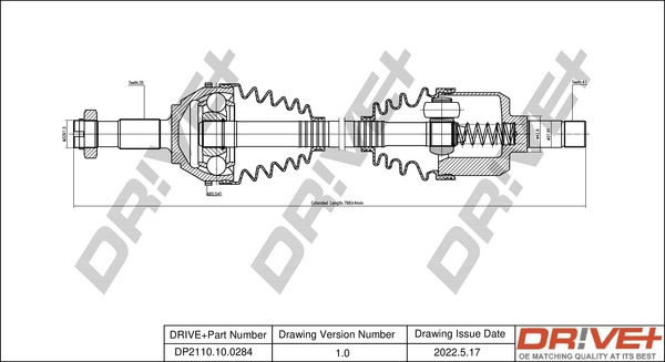 Drive Shaft DP2110.10.0284