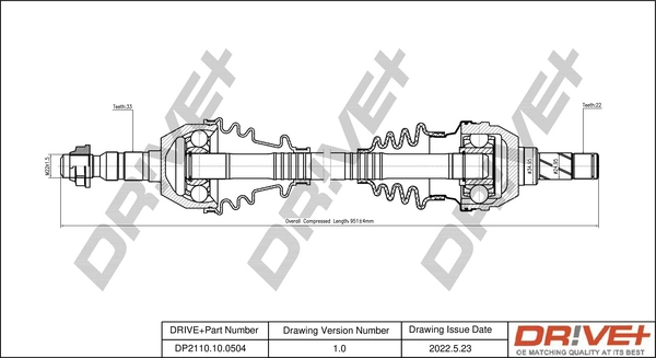 Drive Shaft DP2110.10.0504