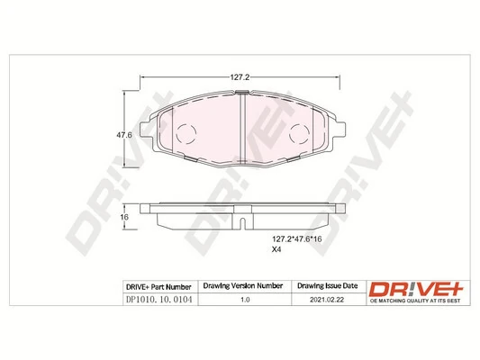 Brake Pad Set, disc brake DP1010.10.0104