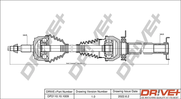 Drive Shaft DP2110.10.1009
