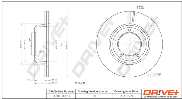 Brake Disc DP1010.11.0513