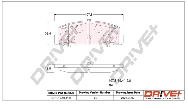 Brake Pad Set, disc brake DP1010.10.1134