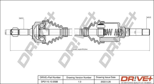 Drive Shaft DP2110.10.0588