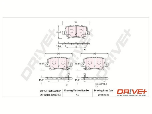 Brake Pad Set, disc brake DP1010.10.0023