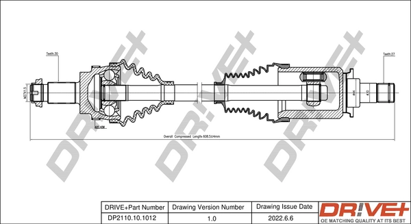 Drive Shaft DP2110.10.1012
