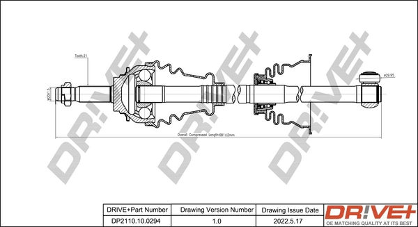 Drive Shaft DP2110.10.0294