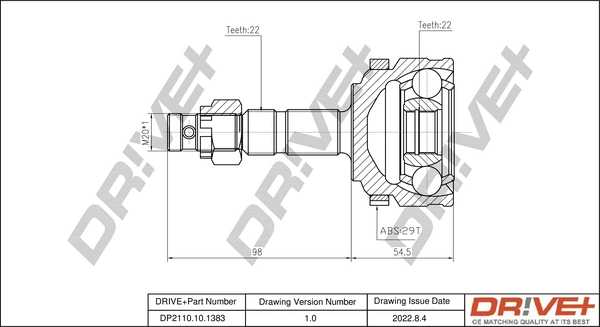 Joint Kit, drive shaft DP2110.10.1383