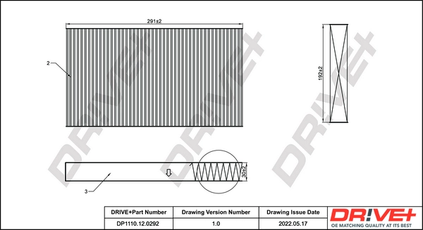 Filter, cabin air DP1110.12.0292