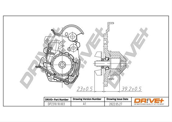 Water Pump, engine cooling DP2310.10.003