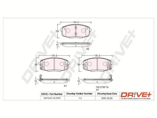 Brake Pad Set, disc brake DP1010.10.0797