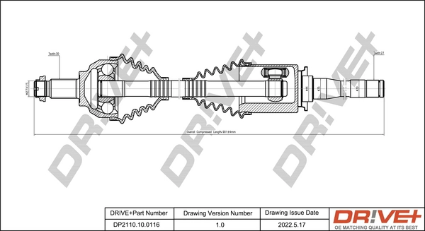 Drive Shaft DP2110.10.0116