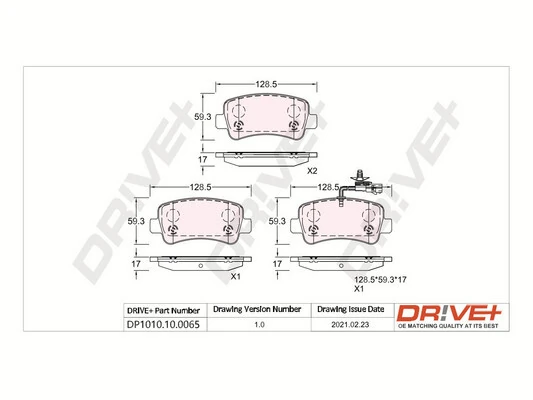 Brake Pad Set, disc brake DP1010.10.0065