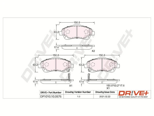 Brake Pad Set, disc brake DP1010.10.0876