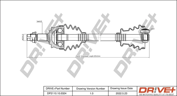 Drive Shaft DP2110.10.0324