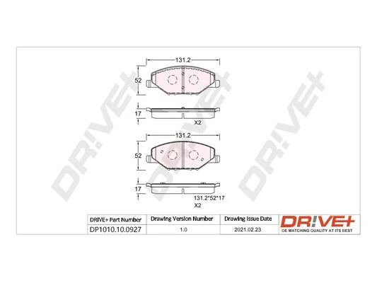 Brake Pad Set, disc brake DP1010.10.0927