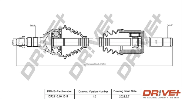 Drive Shaft DP2110.10.1017