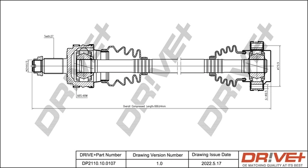 Drive Shaft DP2110.10.0107