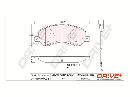 Brake Pad Set, disc brake DP1010.10.0902