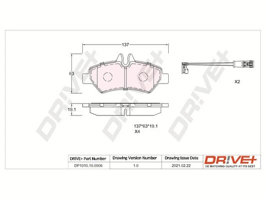 Brake Pad Set, disc brake DP1010.10.0906