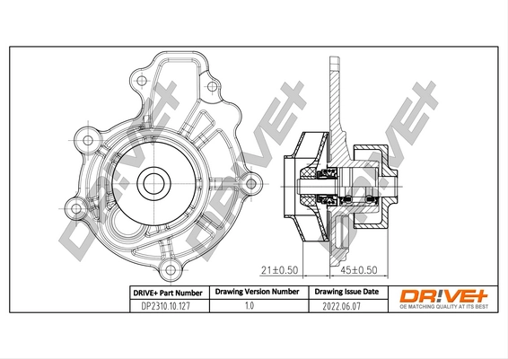 Water Pump, engine cooling DP2310.10.127