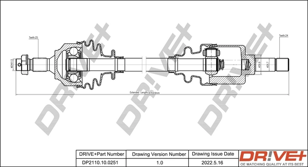 Drive Shaft DP2110.10.0251