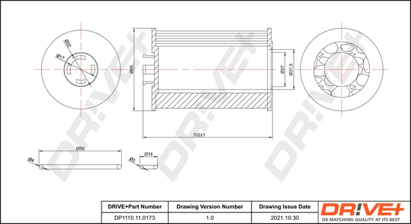 Oil Filter DP1110.11.0173