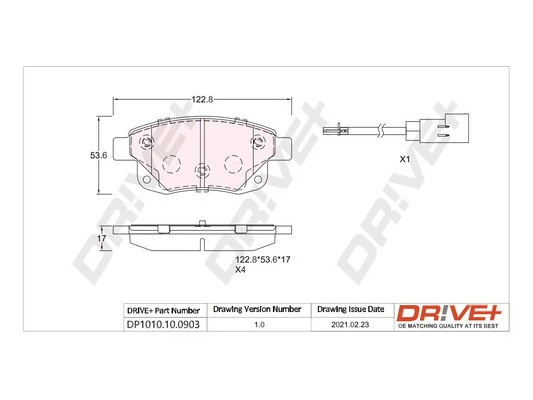 Brake Pad Set, disc brake DP1010.10.0903