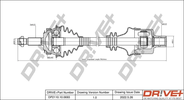 Drive Shaft DP2110.10.0693