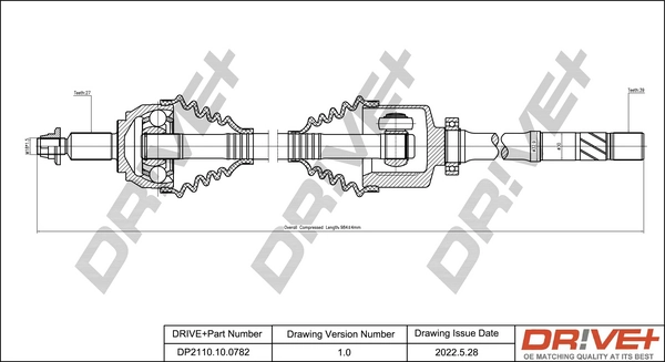 Drive Shaft DP2110.10.0782