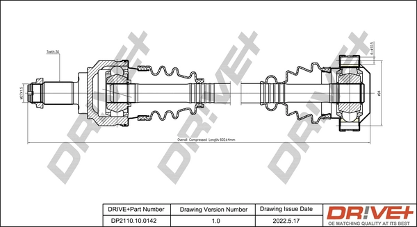 Drive Shaft DP2110.10.0142