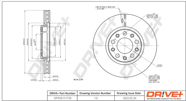 Brake Disc DP1010.11.1739