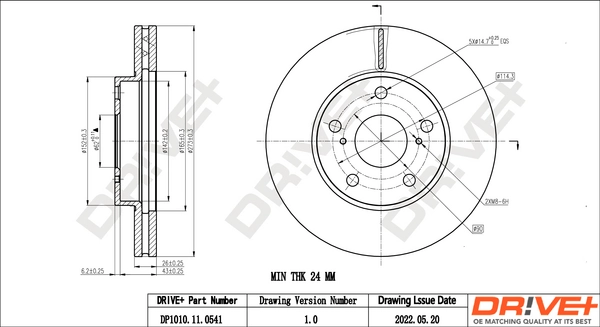 Brake Disc DP1010.11.0541